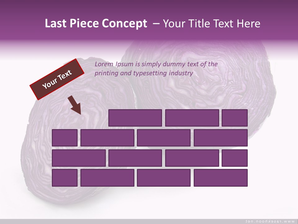 Two Purple Cabbages With A White Background PowerPoint Template