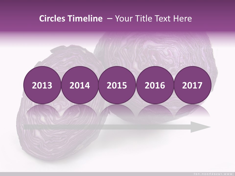 Two Purple Cabbages With A White Background PowerPoint Template