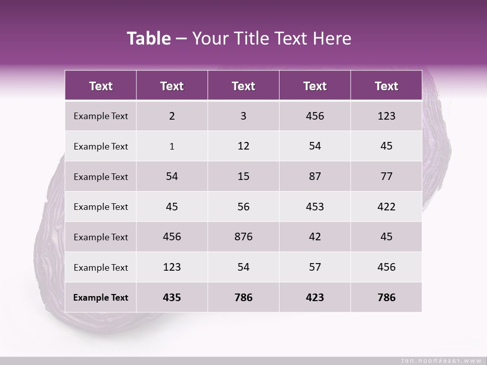 Two Purple Cabbages With A White Background PowerPoint Template