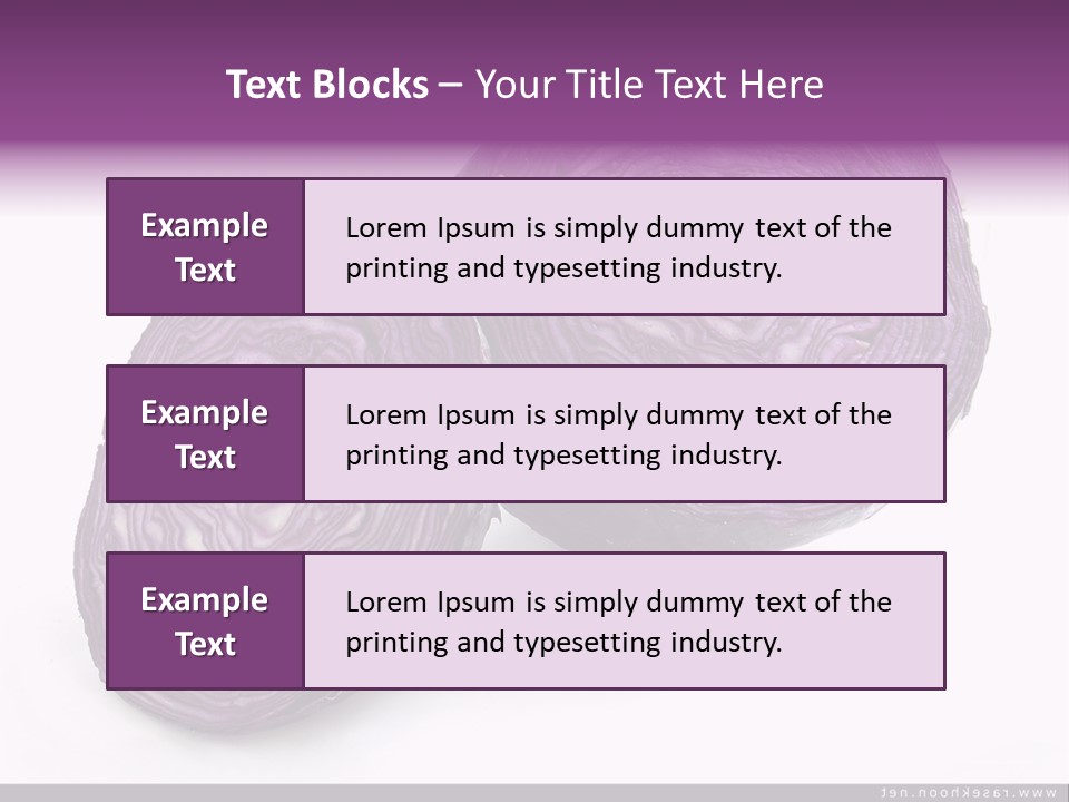 Two Purple Cabbages With A White Background PowerPoint Template