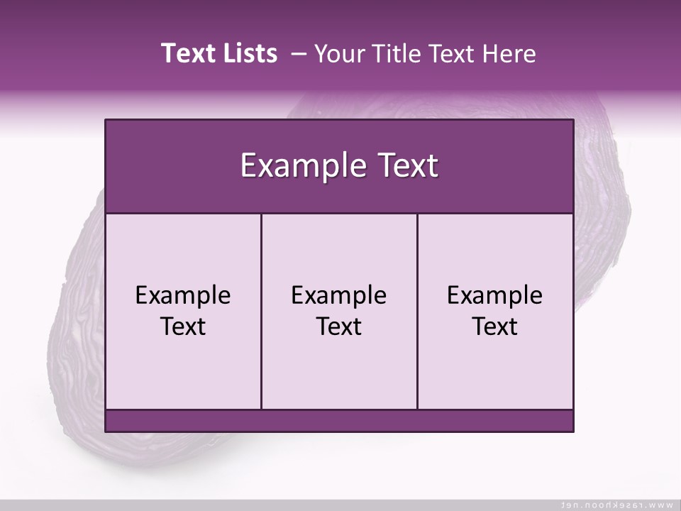 Two Purple Cabbages With A White Background PowerPoint Template