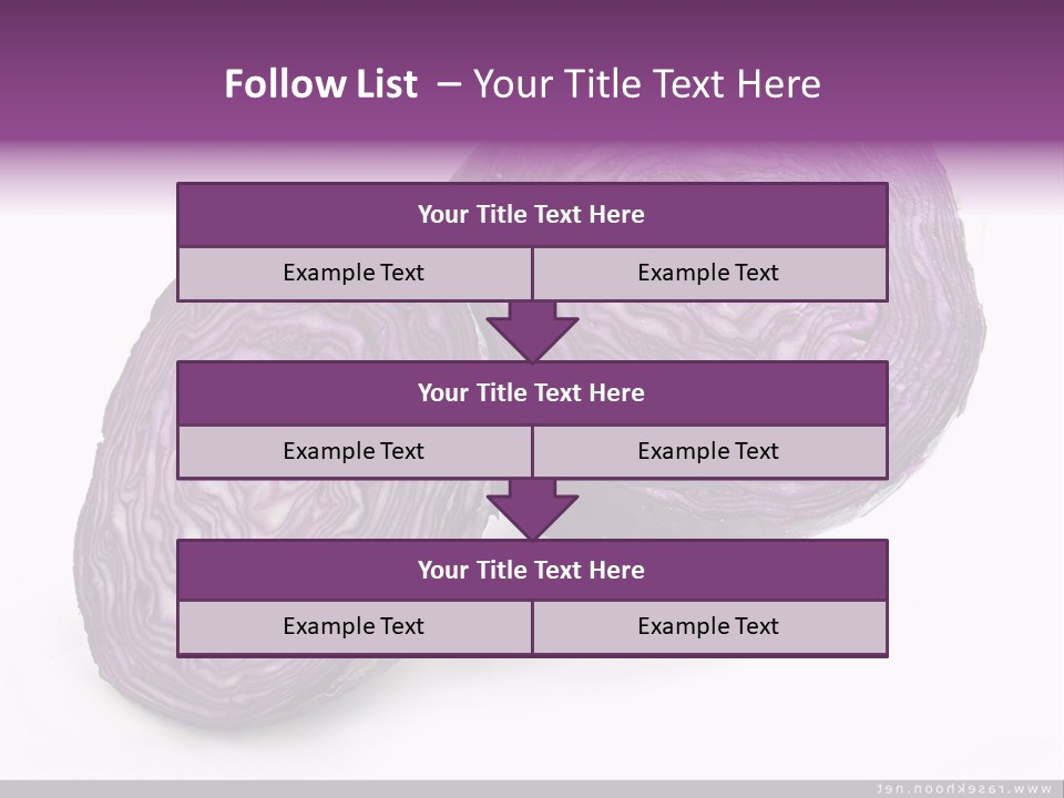 Two Purple Cabbages With A White Background PowerPoint Template