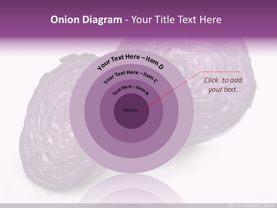 Two Purple Cabbages With A White Background PowerPoint Template