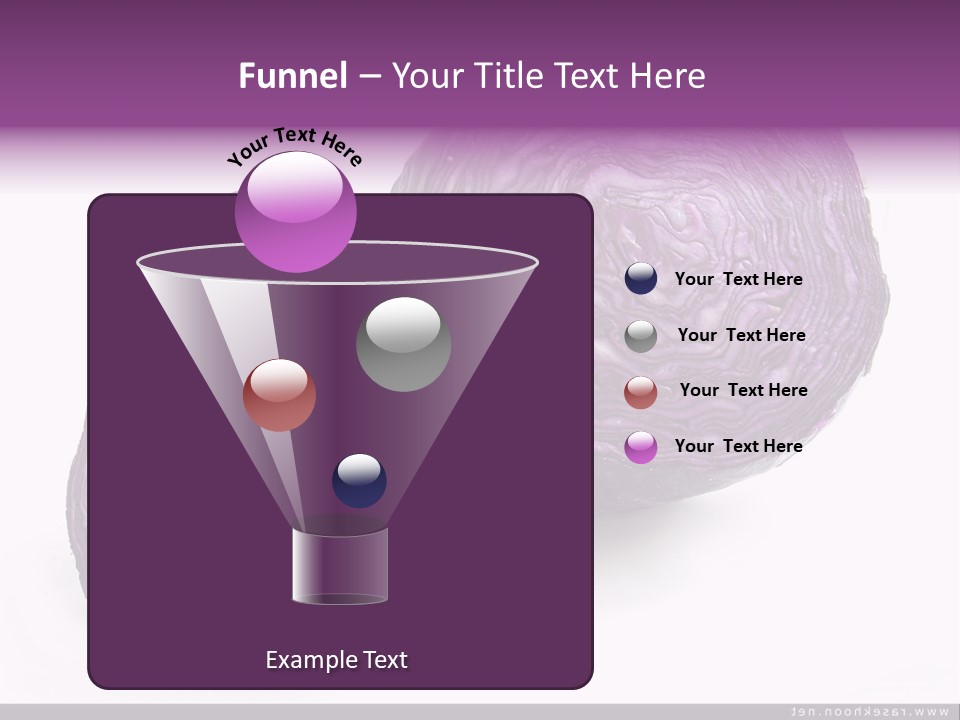 Two Purple Cabbages With A White Background PowerPoint Template