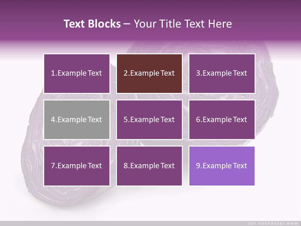Two Purple Cabbages With A White Background PowerPoint Template