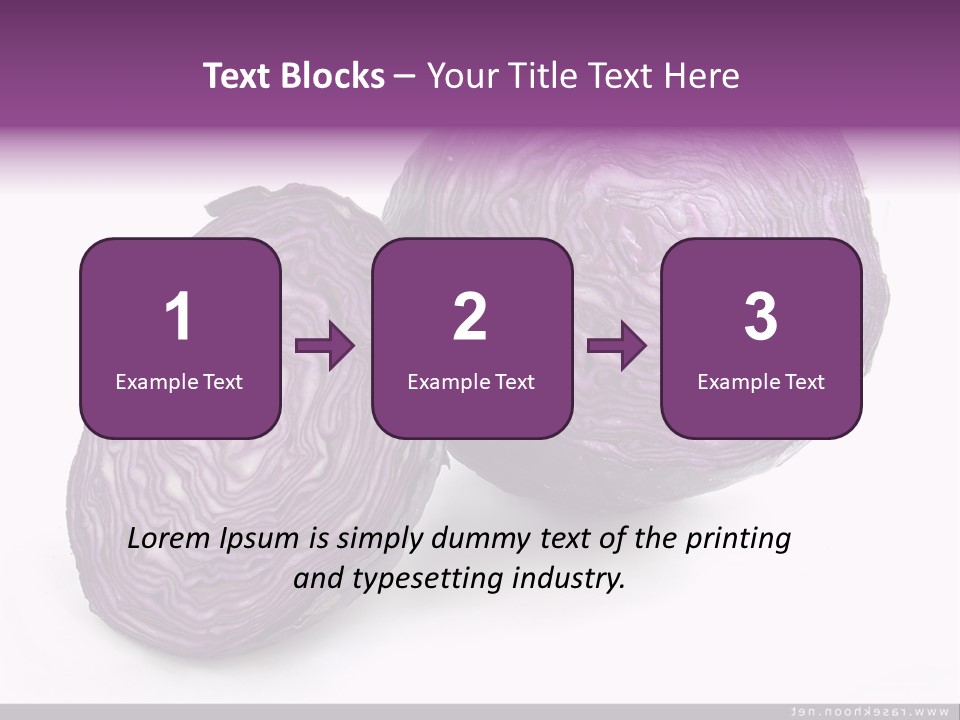 Two Purple Cabbages With A White Background PowerPoint Template