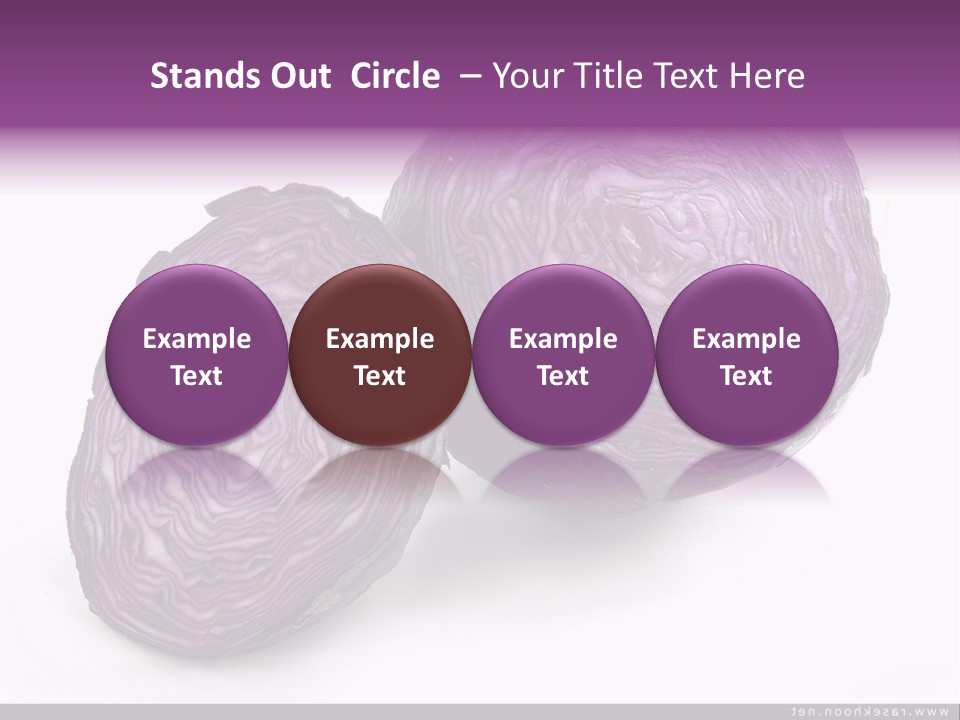 Two Purple Cabbages With A White Background PowerPoint Template