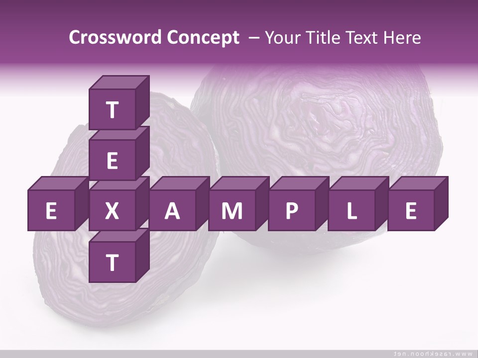 Two Purple Cabbages With A White Background PowerPoint Template