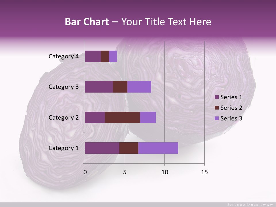 Two Purple Cabbages With A White Background PowerPoint Template