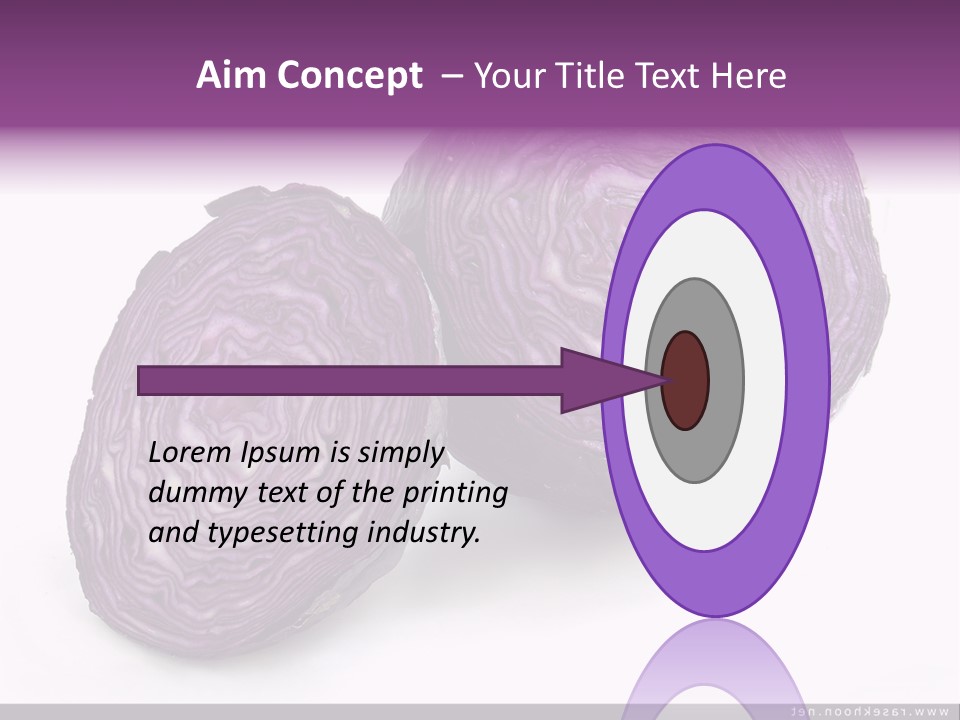 Two Purple Cabbages With A White Background PowerPoint Template