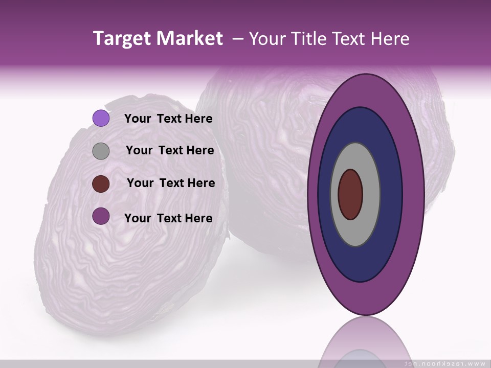 Two Purple Cabbages With A White Background PowerPoint Template