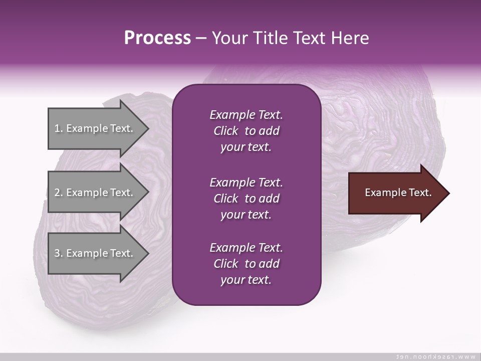 Two Purple Cabbages With A White Background PowerPoint Template