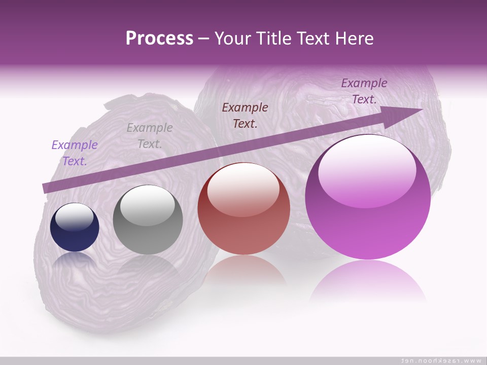 Two Purple Cabbages With A White Background PowerPoint Template
