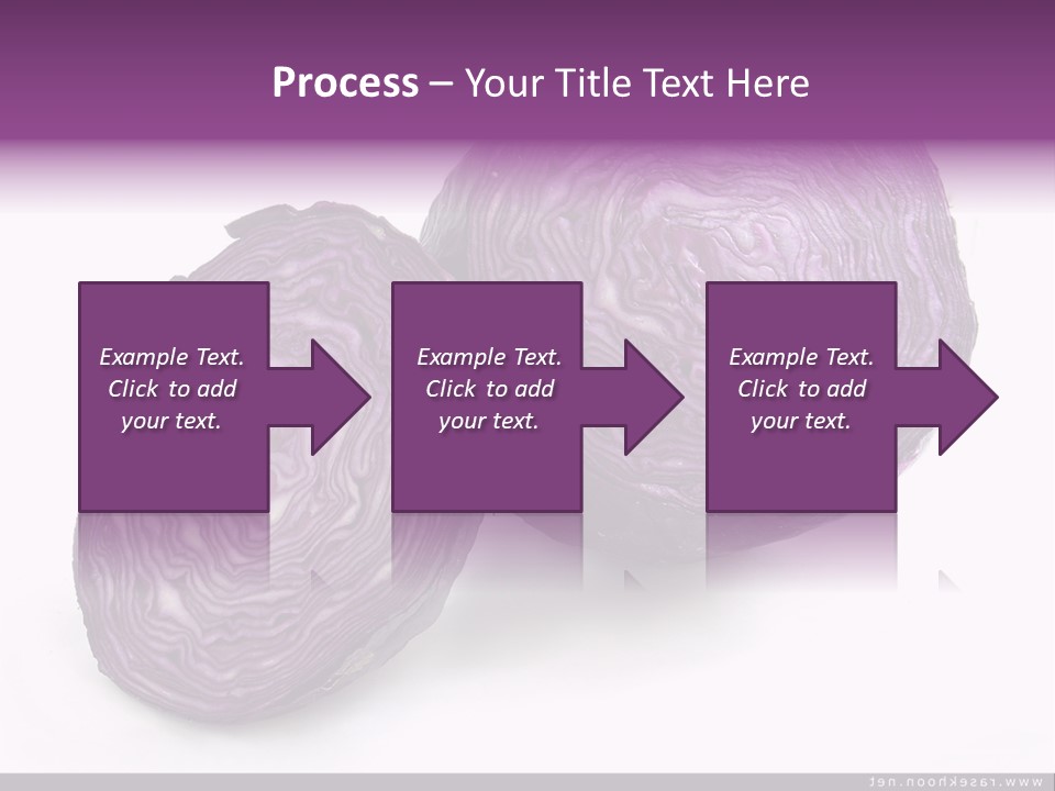 Two Purple Cabbages With A White Background PowerPoint Template