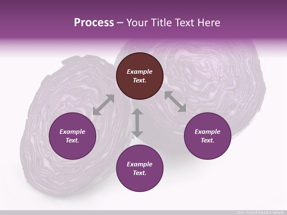 Two Purple Cabbages With A White Background PowerPoint Template