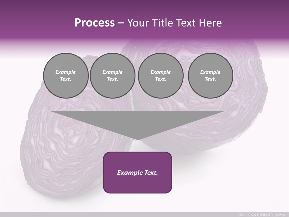 Two Purple Cabbages With A White Background PowerPoint Template
