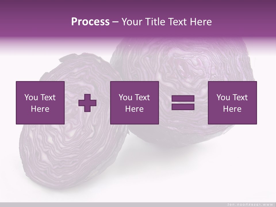 Two Purple Cabbages With A White Background PowerPoint Template