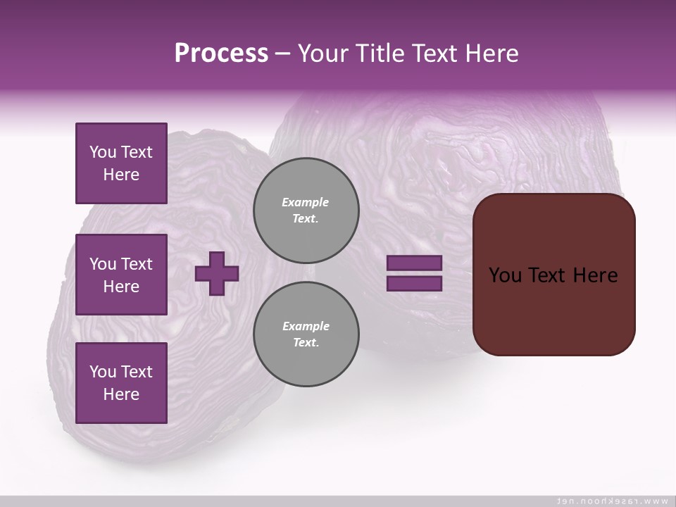 Two Purple Cabbages With A White Background PowerPoint Template