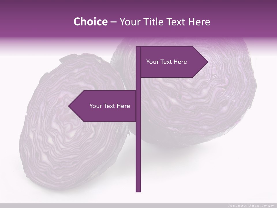 Two Purple Cabbages With A White Background PowerPoint Template