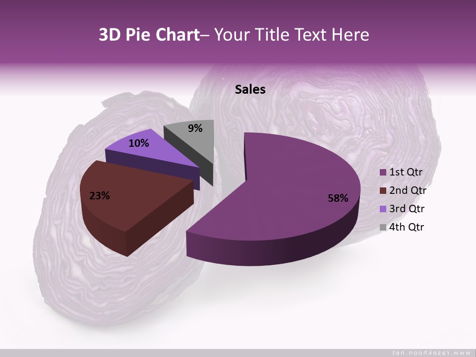 Two Purple Cabbages With A White Background PowerPoint Template