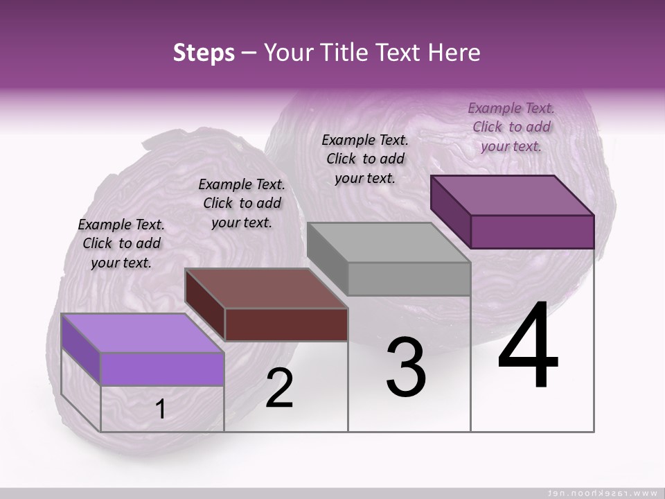 Two Purple Cabbages With A White Background PowerPoint Template