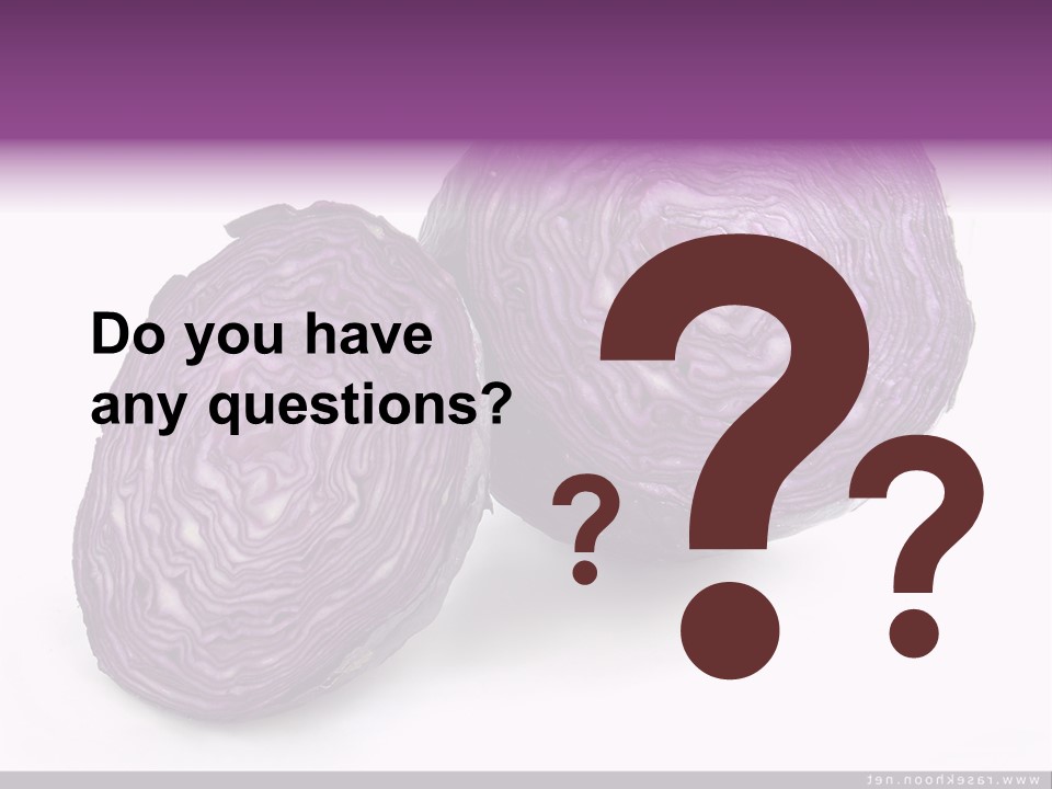Two Purple Cabbages With A White Background PowerPoint Template
