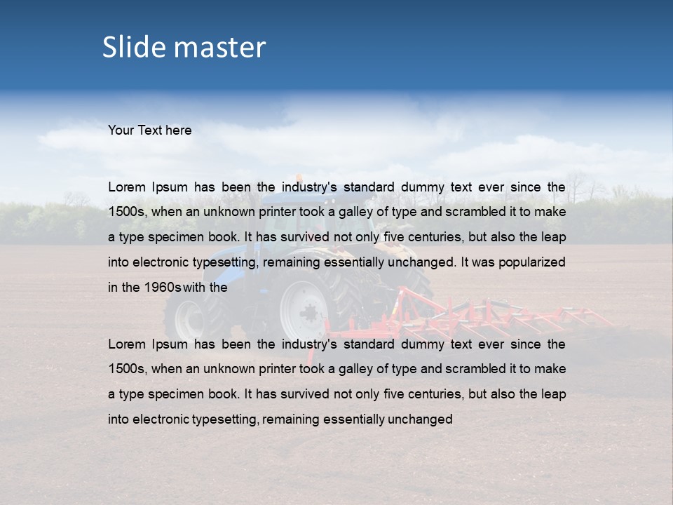 Plow Farmer Vehicle PowerPoint Template