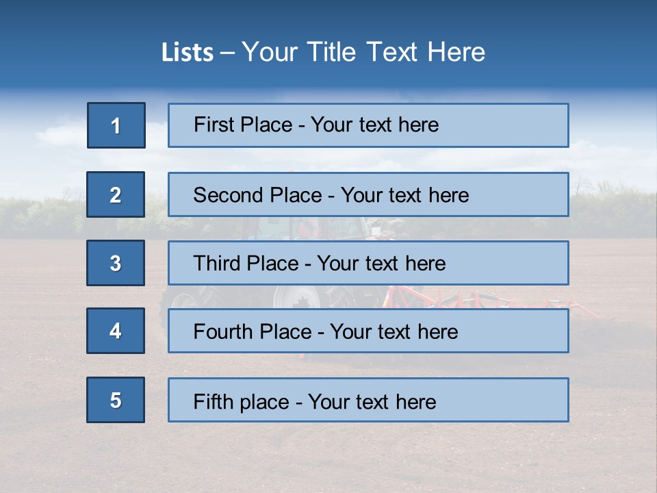 Plow Farmer Vehicle PowerPoint Template