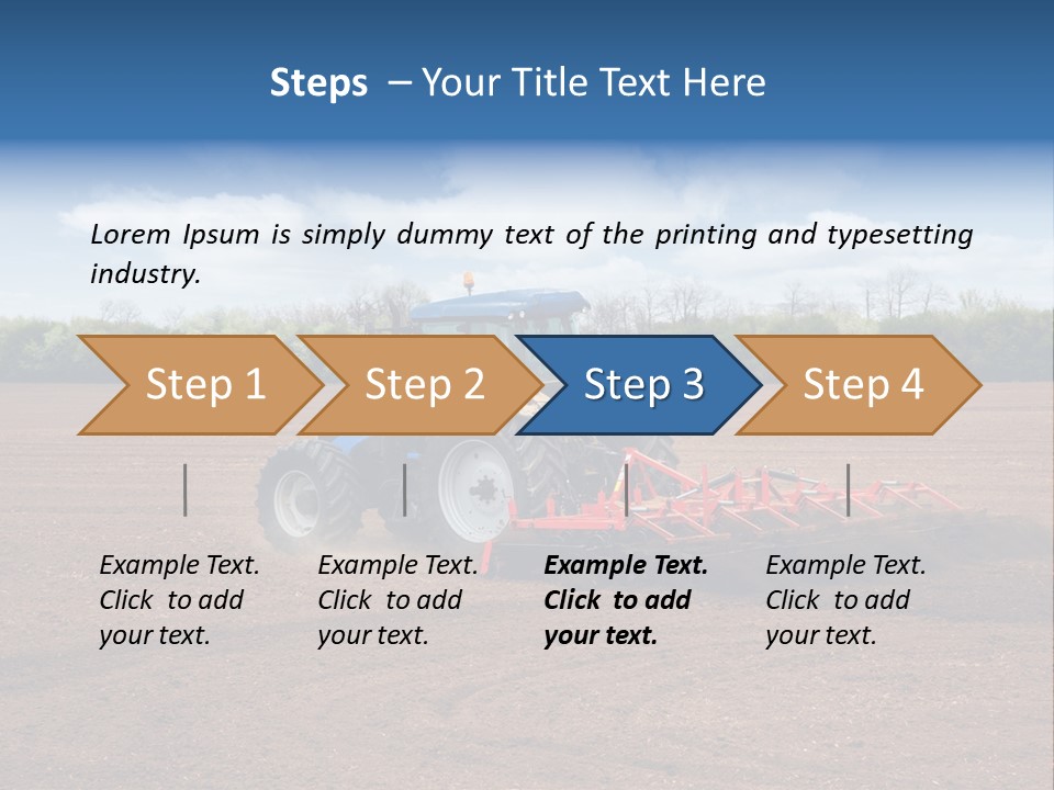 Plow Farmer Vehicle PowerPoint Template