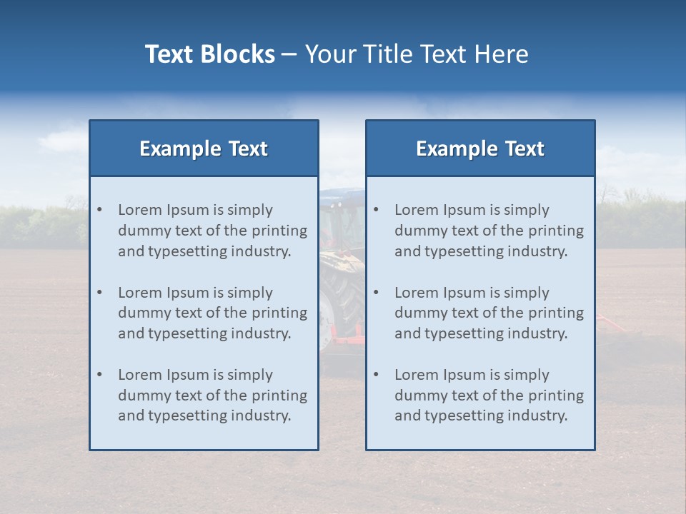 Plow Farmer Vehicle PowerPoint Template