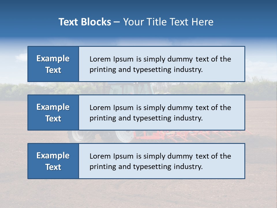 Plow Farmer Vehicle PowerPoint Template