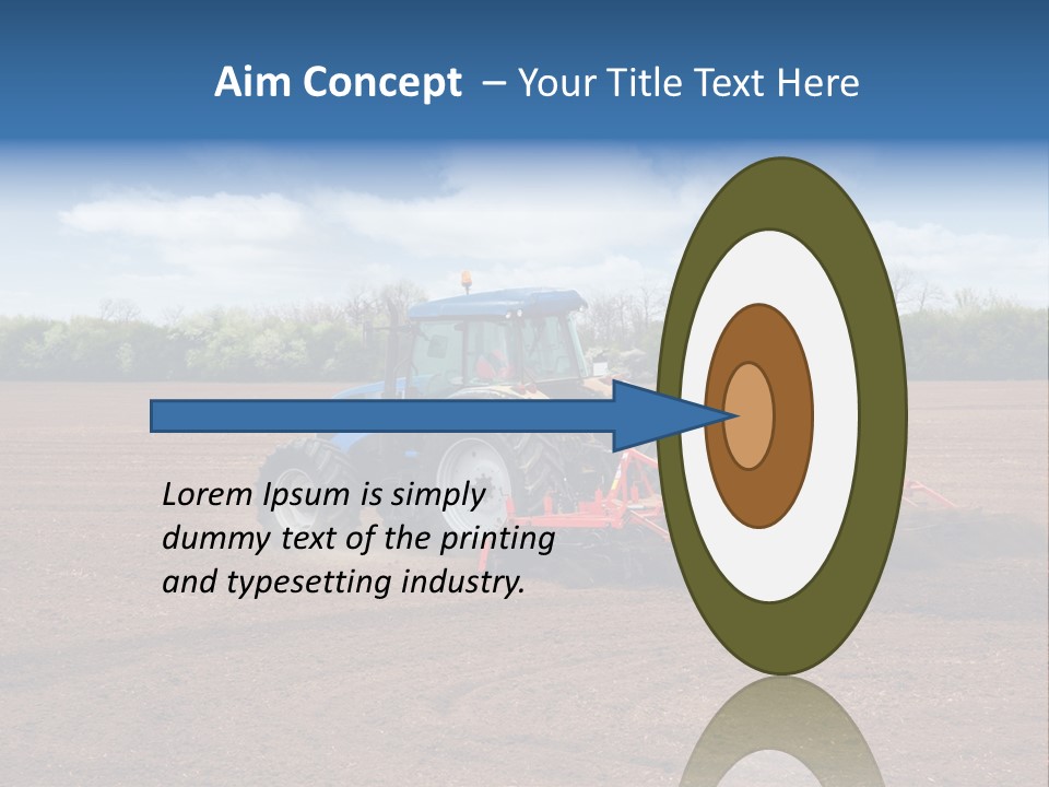 Plow Farmer Vehicle PowerPoint Template