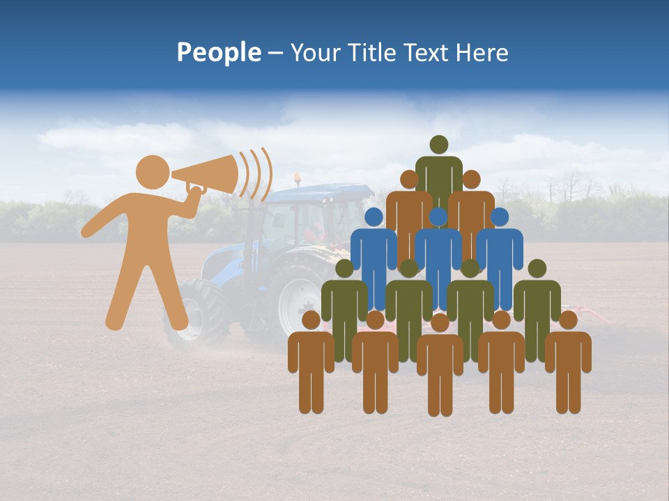 Plow Farmer Vehicle PowerPoint Template