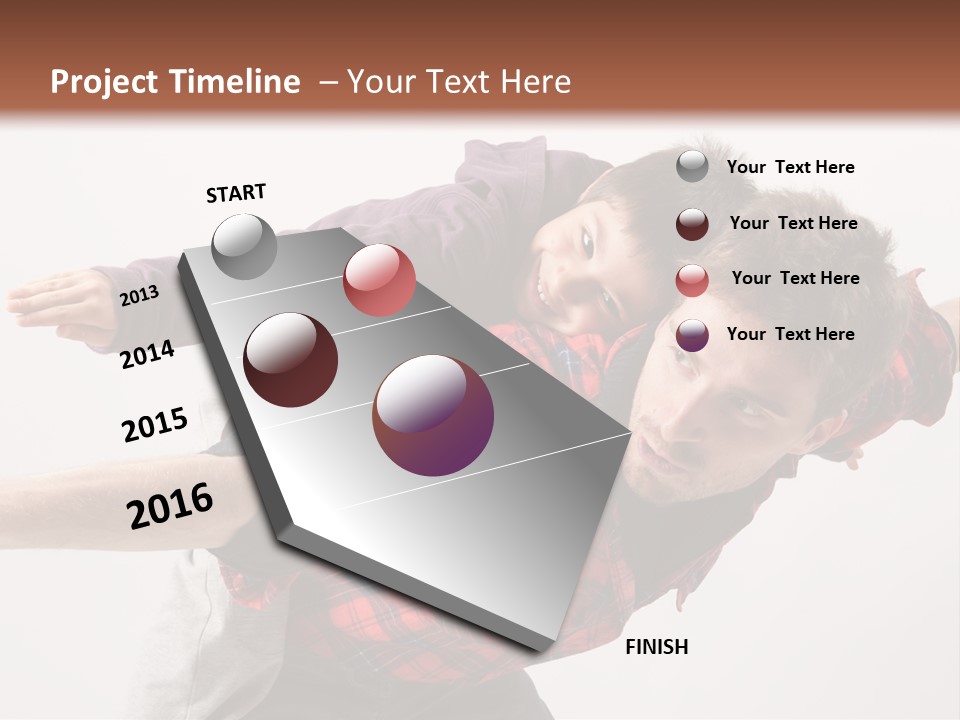 Cute Modern People PowerPoint Template