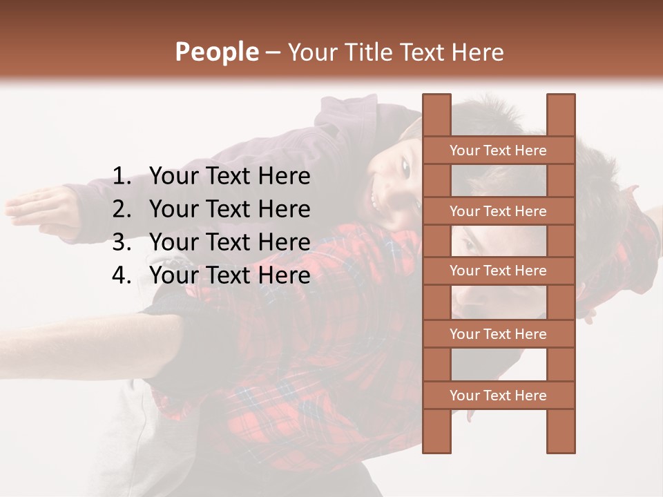 Cute Modern People PowerPoint Template