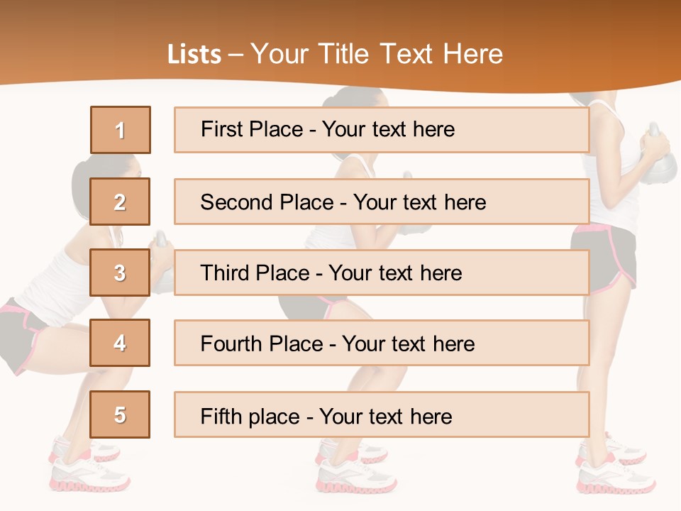 Fitness Person Isolated PowerPoint Template