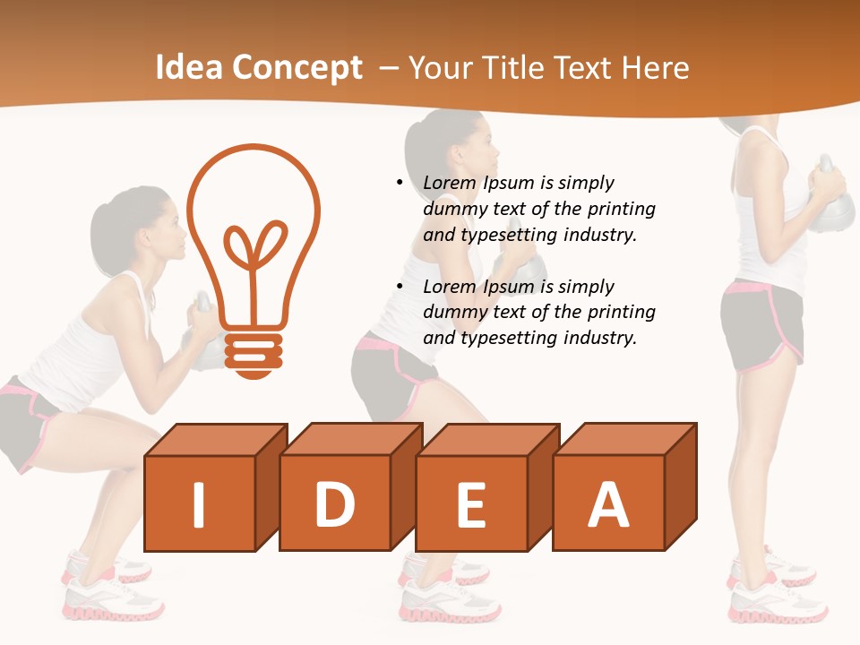 Fitness Person Isolated PowerPoint Template