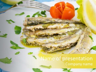 Lunch Marinated Appetizer PowerPoint Template