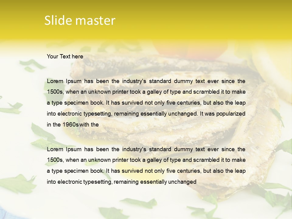 Lunch Marinated Appetizer PowerPoint Template