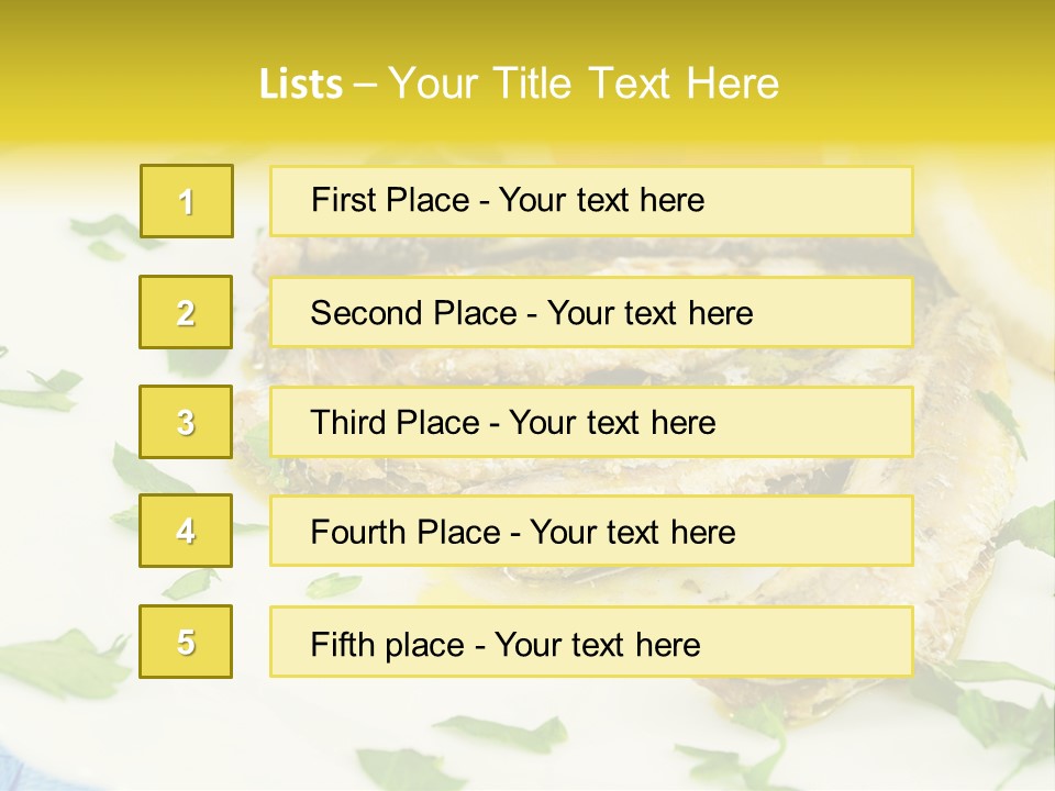 Lunch Marinated Appetizer PowerPoint Template