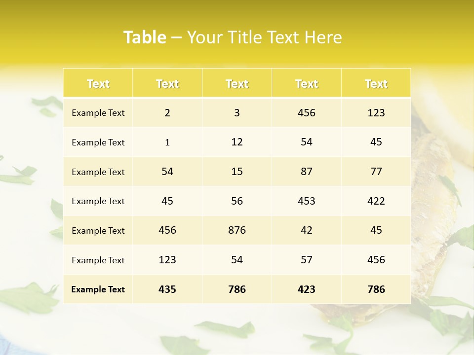 Lunch Marinated Appetizer PowerPoint Template