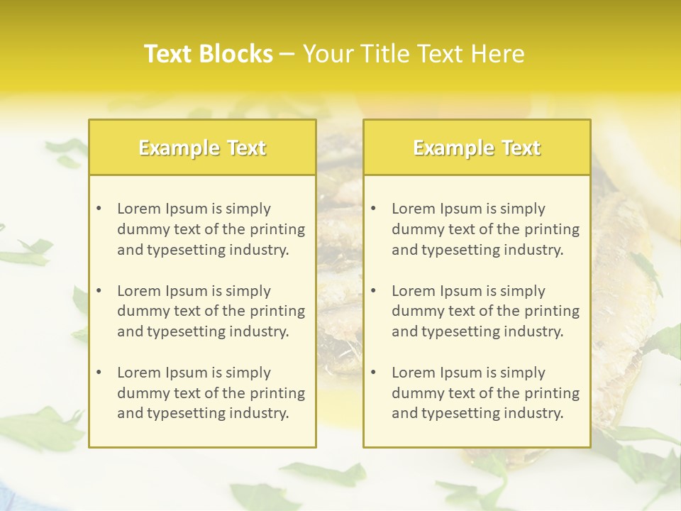 Lunch Marinated Appetizer PowerPoint Template