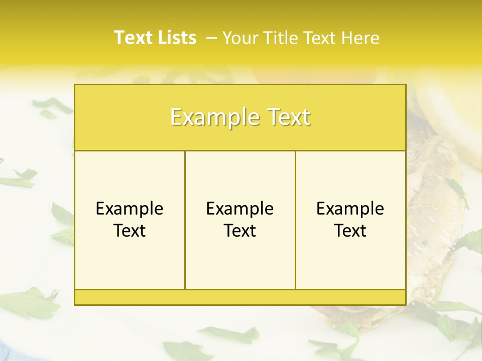 Lunch Marinated Appetizer PowerPoint Template