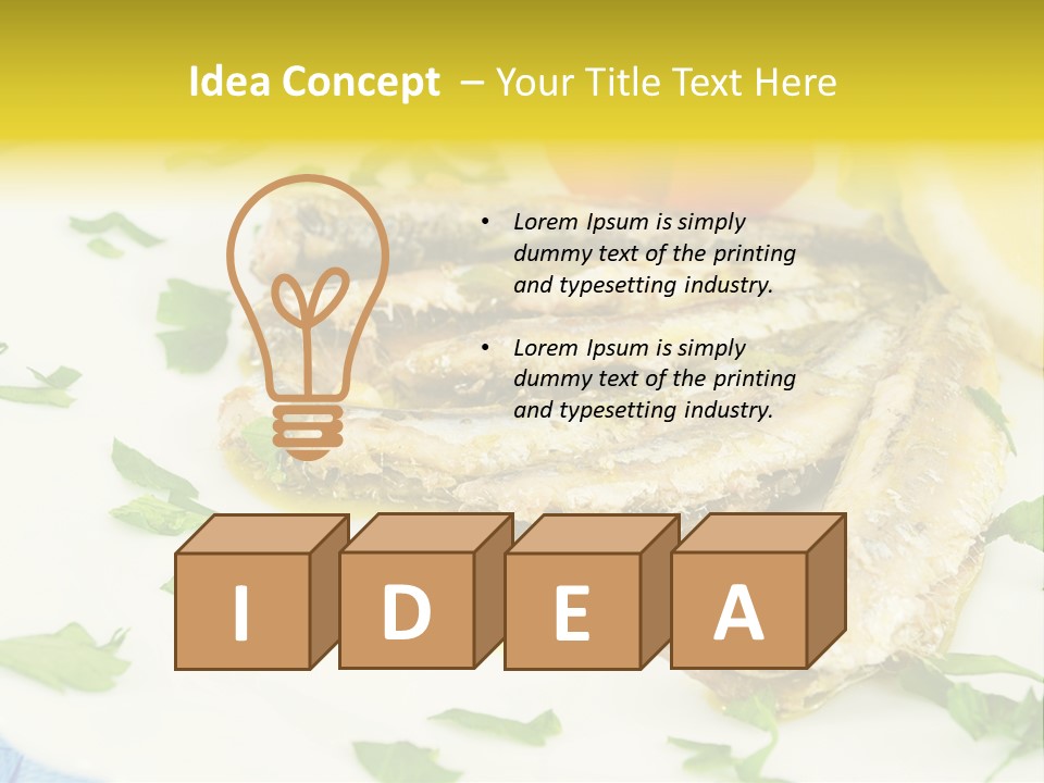 Lunch Marinated Appetizer PowerPoint Template