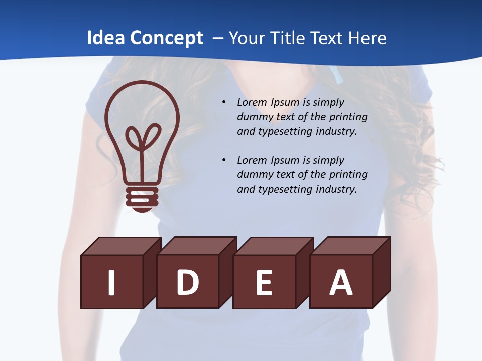 People Girl Attractive PowerPoint Template