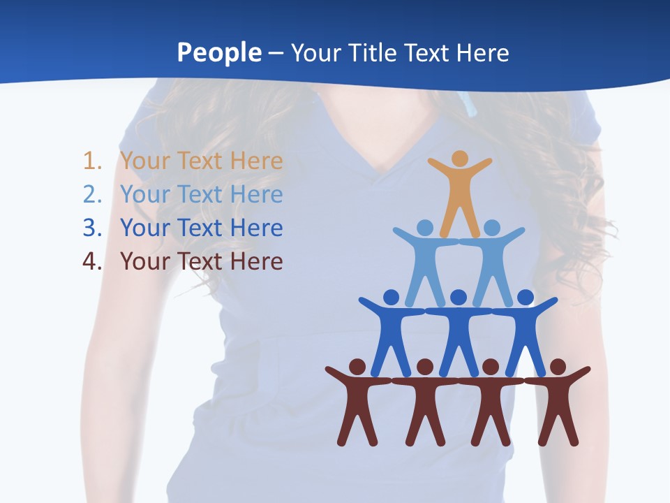 People Girl Attractive PowerPoint Template