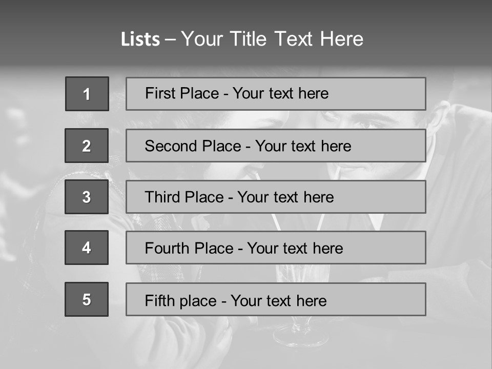 Man Restaurants Spouses PowerPoint Template