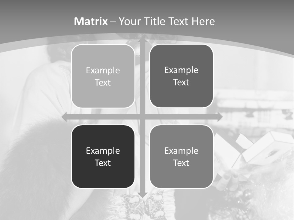 A Woman Talking On A Phone While Wearing A Fur Stole PowerPoint Template