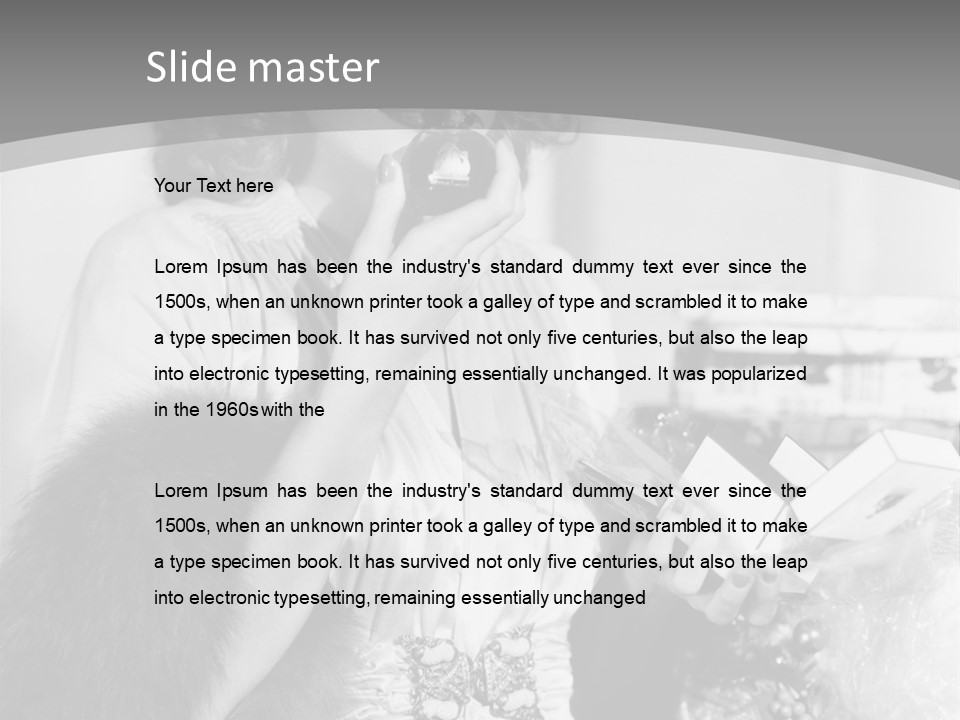 A Woman Talking On A Phone While Wearing A Fur Stole PowerPoint Template