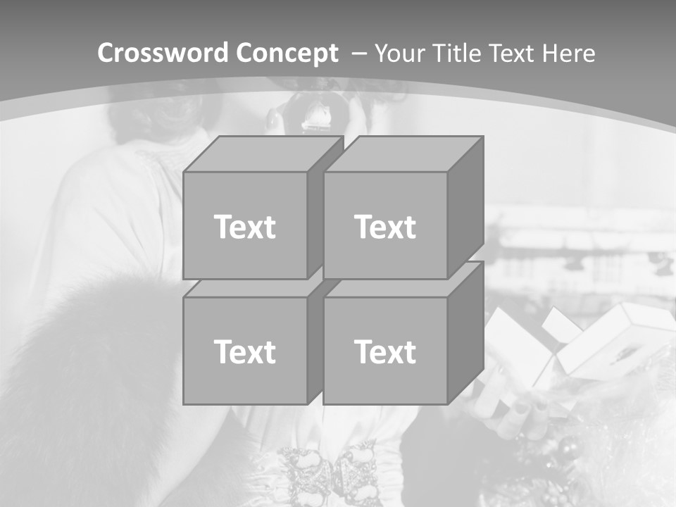 A Woman Talking On A Phone While Wearing A Fur Stole PowerPoint Template